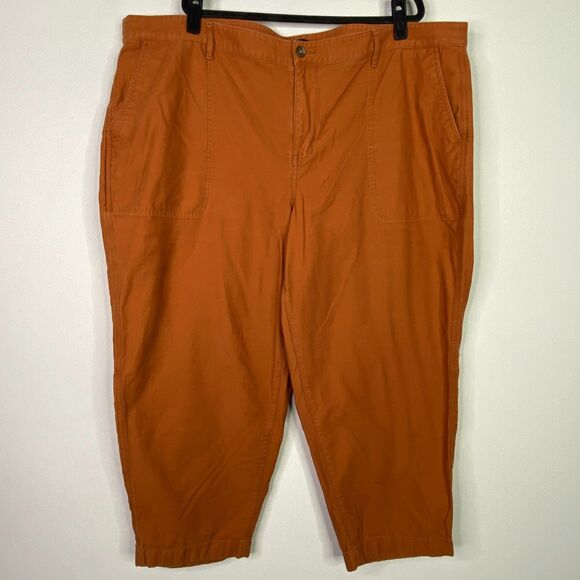 J. Crew 2022 Cotton Camp Ankle Pant Women's Plus Size 24 - Picture 1 of 7